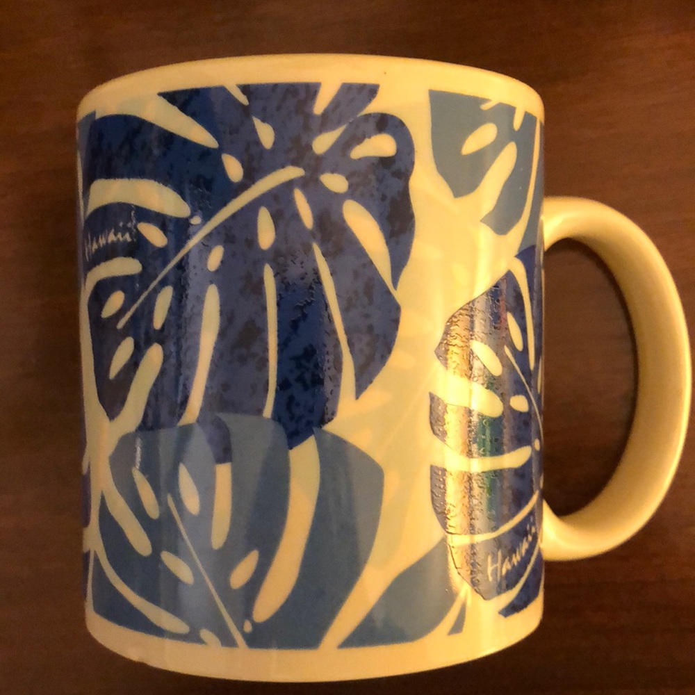 MONSTERA BLUES Large Mug  by THE ISLANDER GROUP - #222
